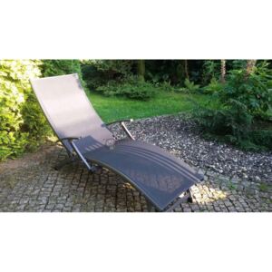 Leżak ogrodowy aluminiowy Meblobranie Relax czarny