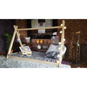 Łóżko domek drewniane dla dzieci TIPI