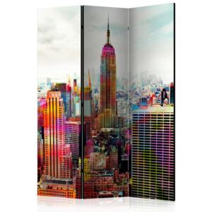 Parawan 3-częściowy - Colors of New York City [Room Dividers] (135X172)