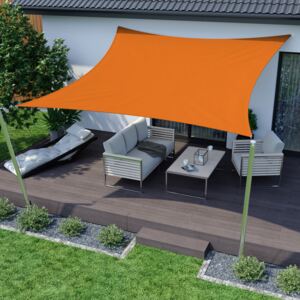 Żagiel przeciwsłoneczny, kwadratowy, z tkaniny wodoodpornej, pomarańczowy, 360x360 cm