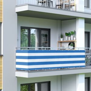 Osłona balkonowa Basic. z oddychającej tkaniny, niebiesko-biała, dł. 500 cm