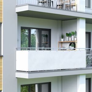 Osłona balkonowa Basic. z oddychającej tkaniny, biała, dł. 300 cm