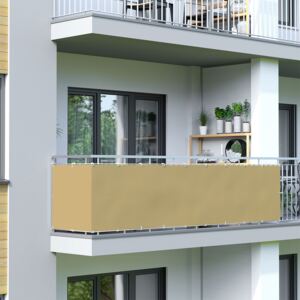 Osłona balkonowa Basic, wodoodporna, piaskowa, 300x90 cm