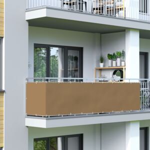 Osłona balkonowa Basic, wodoodporna, brązowa, 300x90 cm