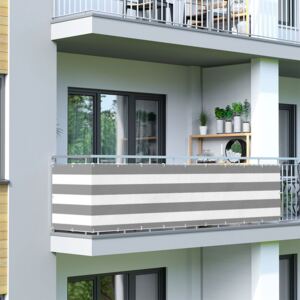 Osłona balkonowa Basic. z oddychającej tkaniny, szaro-biała, dł. 300 cm