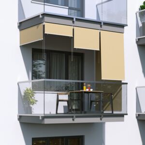 Roleta na balkon/markiza pionowa, Piaskowa, 100x140cm