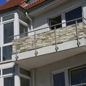 Osłona balkonowa Basic, wodoodporna, kamienie, 500x90 cm