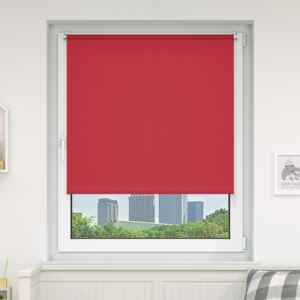 Roleta materiałowa bezinwazyjna, Zaciemniająca, Gotowa, BASIC, czerwona, 50x100 cm