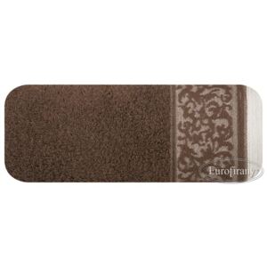 Ręcznik bawełniany EURO, Selma, brązowy, 70x140 cm