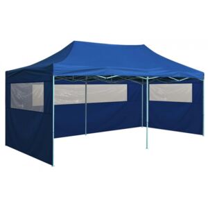 Rozkładany namiot, pawilon z 4 ścianami, 3 x 6 m, niebieski