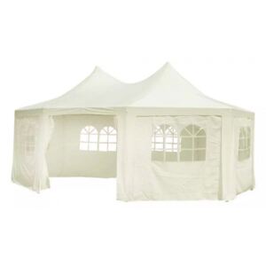 Namiot imprezowy, ośmiokątny, kremowy, 6 x 4,4 x 3,5 m