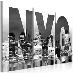 Obraz - Nowy Jork (czarno-biały) (60X40)