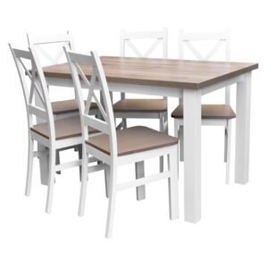 Stół z 5 krzesłami do kuchni jadalni Z064