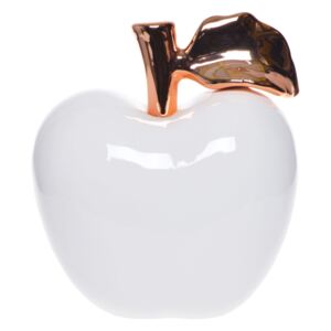 Biało miedziane dekoracyjne jabłuszko Owanso 17 cm