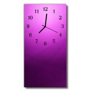 Zegar Szklany Pionowy Grafika purpurowy