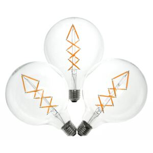 Zestaw 3 żarówek LED Bulb Attack BUBBLE Lattice, 6,5 W