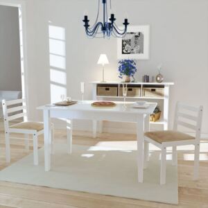Krzesła do jadalni, 2 szt., drewniane, kwadratowe, białe
