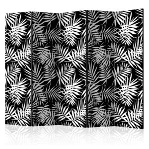 Parawan 5-częściowy - Czarno-biała dżungla [Room Dividers] (225X172)