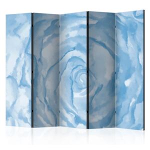 Parawan 5-częściowy - róża (niebieski) [Room Dividers] (225X172)