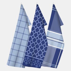 Komplet ścierek kuchennych Granada niebieski 50x70 cm