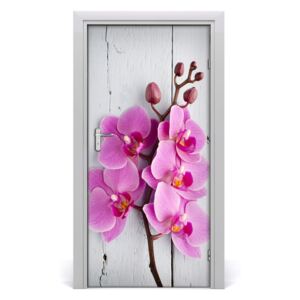 Nalepka Naklejka fototapeta na drzwi Różowa orchidea