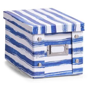 Pudełko do przechowywania ZELLER Blue Stripes, 17x28x15 cm