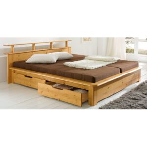 Łóżko w rustykalnym stylu, z litego drewna 140x200 cm