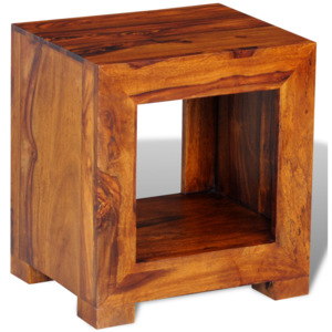 Stolik z litego drewna sheesham, 37x29x40 cm