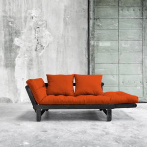 Sofa rozkładana Karup Beat Black/Orange