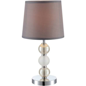 Stojąca LAMPA stołowa EVEREST 21679T Globo abażurowa LAMPKA biurkowa kulki balls brązowe przezroczyste