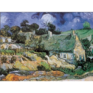 Reprodukcja Cottages with Thatched Roofs Auvers-sur-Oise, Vincent van Gogh, (80 x 60 cm)
