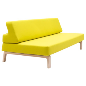 Żółta sofa rozkładana Softline Lazy