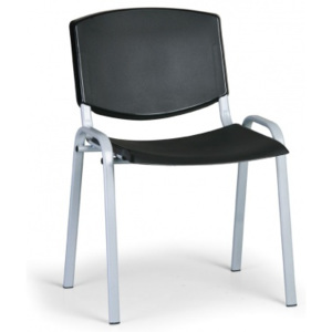 Krzesło konferencyjne Smile, czarny - kolor konstrucji szary