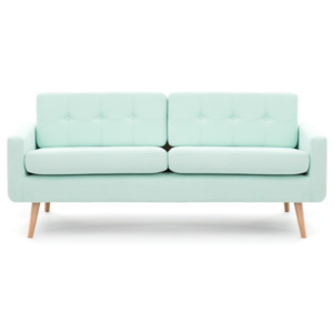 Pastelowo-zielona sofa 3-osobowa Vivonita Ina