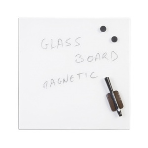 Szklana tablica do pisania, biała, 480x480 mm