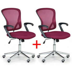 Krzesło biurowe STYLUS 1+1 Gratis, czerwony