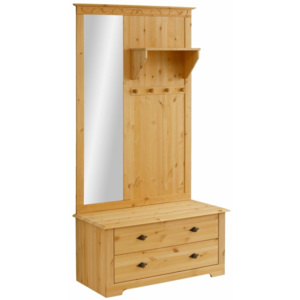 Garderoba do przedpokoju z drewna sosnowego Støraa Lando Compact
