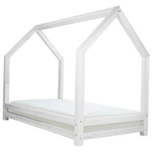Białe łóżko 1-osobowe z drewna sosnowego Benlemi Funny, 80x160 cm