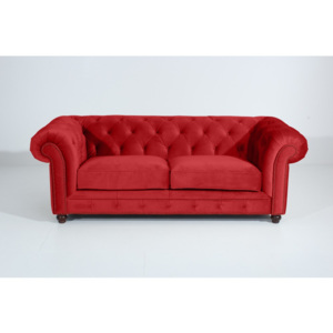 Czerwona sofa trzyosobowa Max Winzer Orleans Velvet