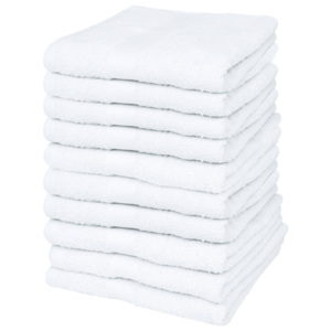 Ręczniki dla gości, 10 szt., bawełna, 500 g/m², 30x50 cm, białe