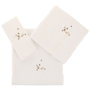 Zestaw 3 białych świątecznych ręczników Stockings