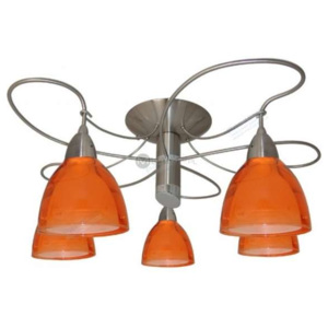Plafon LAMPA sufitowa CARRAT 120-40 Prezent dekoracyjna OPRAWA satyna pomarańczowa kupuj więcej - płać mniej (AUTO RABATY), dostawa GRATIS od 200zł
