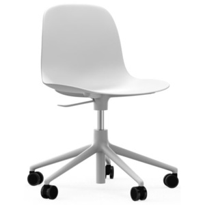 NORMANN COPENHAGEN krzesło obrotowe FORM swivel 5W białe aluminium