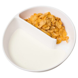 Sprytna dwukomorowa miska na płatki śniadaniowe i przekąski 510 ml