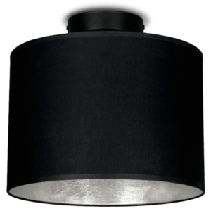Czarna lampa sufitowa z elementami w kolorze srebra Sotto Luce MIKA, Ø 25 cm