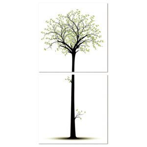 Silhouette of a tree Obraz, (60 x 120 cm)