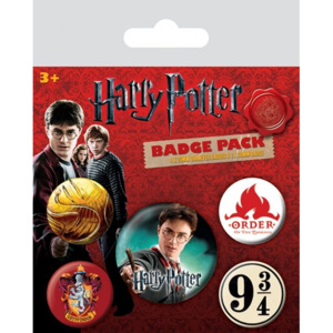 Plakietki zestaw Harry Potter - Gryffindor