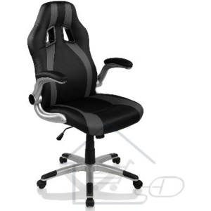 Krzesło biurowe "GT Racer Stripes" czarno-szare