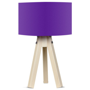 Lampa stołowa z fioletowym abażurem Kate Louise Naturel