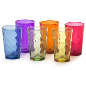 6-częściowy komplet kolorowych szklanek